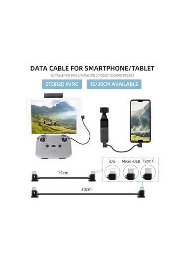 Novahub 30cm Usb-c Kablo - Djı Mini 2/air 2/osmo Pocket Ve Akıllı Cihazlar İçin Hızlı Şarj Ve Veri Aktarımı