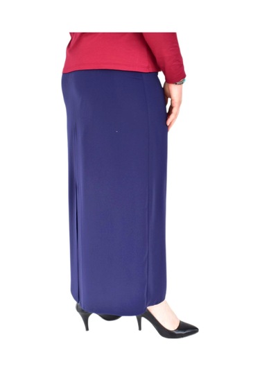 Kadın Uzun Etek Kapalı Yırtmaç-2019 Bgl-st01144 Açık Lacivert