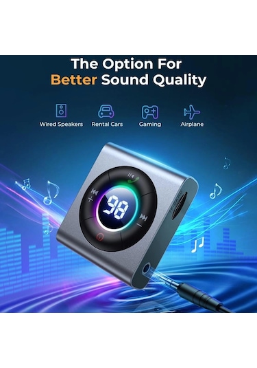 Joyroom Jr-cb2 Wireless Transmitter 2'si 1 Arada Kablosuz Verici/alıcı-koyu Grı