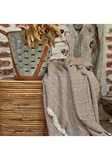 Karaca Home Randy Tek Kişilik Jakar Battaniye Bej Bej
