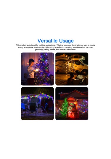 Teltree Çok Fonksiyonlu Kamp Aydınlatma: Led Rgb Çadır Ve Açık Hava Dekorasyonu, Dahili Pil İle Tasarruf Çok Renkli