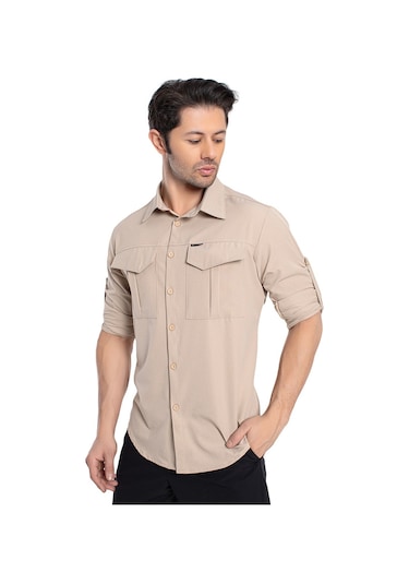 Crozwise Outdoor - Erkek Bej Spor Gömlek - 7132-02 Bej
