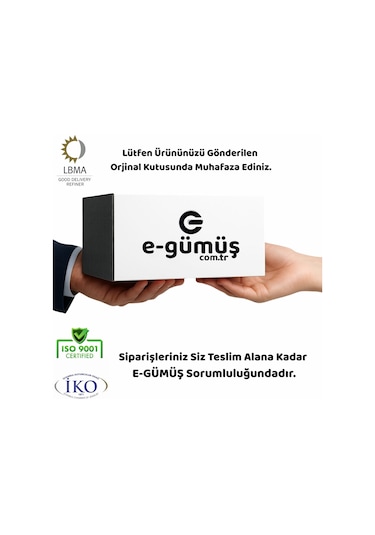 E-gümüş Işgold 100gr Külçe Gümüş