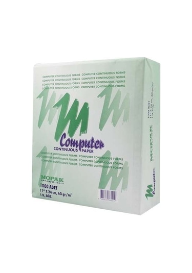 Mopak Bilgisayar Kağıdı 11x24 60 G 1 Nüsha 5.5 Perf. 1000'li