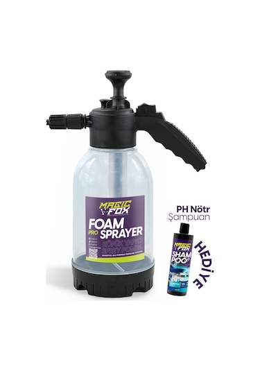 Foam Pro Köpük Yapıcı Basınçlı Pompa Sprey 2 Litre Ph Nötr Şampuan