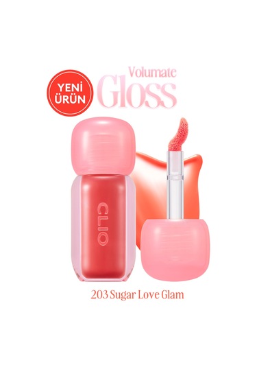 Clio Pigmentli Parlak Bitişli Dolgunlaştırıcı Lip Gloss Clıo Volumate Gloss 203 Sugar Love Glam