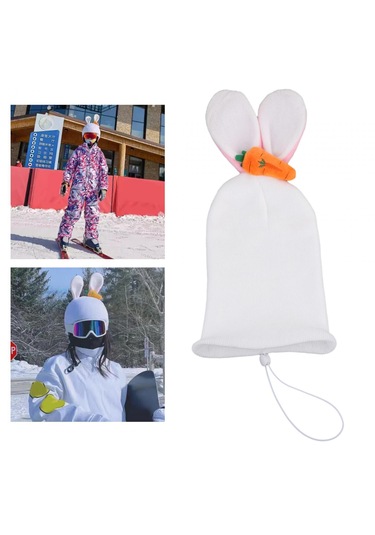 Suntek Kar Kayak Kaskı Kapağı Dekor Yıkanabilir Beyaz Beyaz