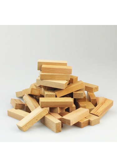 54 Parça. Jenga. Büyük Boy. Denge Oyunu. Doğal. Ahşap. Kule Oyunu