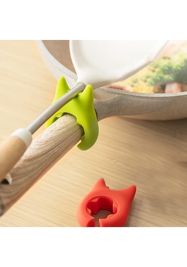 Silikon Tava Tencere Kaşık Tutucu Çok Renkli