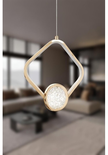 Eray Aydınlatma 1806-1 Gold Kristalli Led Avize Sarı