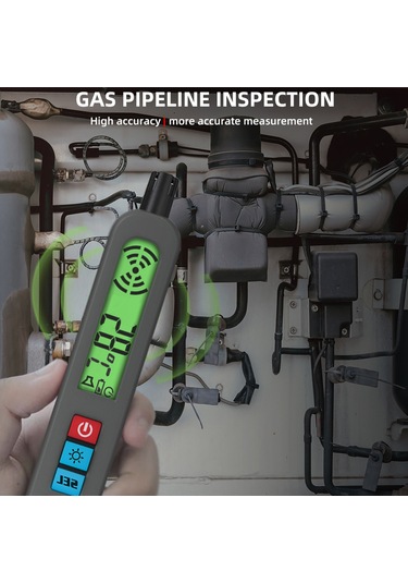 Kosona Endüstriyel Yakıcı Gaz Tespit Cihazı - Sıcaklık Ölçüm, Ses/ışık/titreşim Alarmı, Lcd Ekran, 3.7v Li-pil İle El Tipi Algılayıcı