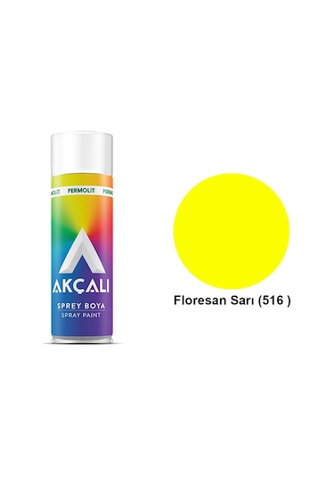 Akçalı 516 Sprey Boya Floresan Sarı 400 ML