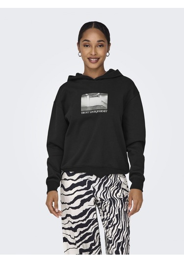 Only Onlcassie Kadın Sweatshirt Siyah