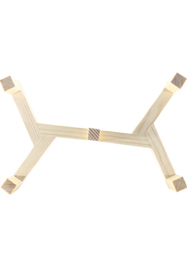 Yılmazel Seramik ve Doğal Ahşaptan Kedi Mama ve Su Kabı 2'li