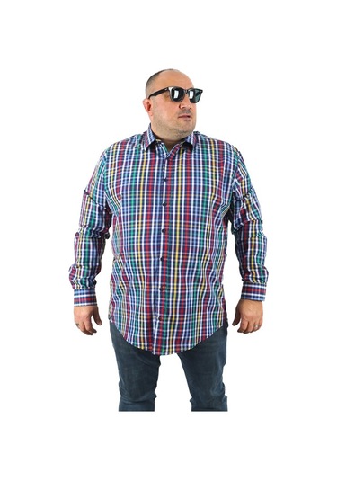 Starbattal Büyük Beden Erkek Piqquare Gömlek 23360 YESIL