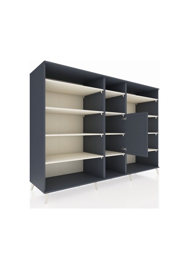 Kronos Dolap 12 Raflı Tek Kapaklı 220x59x163 Antrasit-antrasit/a Antrasit-antrasit/aytaşı