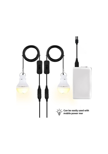 Sones 5w Usb Ampul Kamp Işığı, Özellikler: Anahtar Teli 3000k Sıcak Beyaz, Adet: 1pcs Beyaz