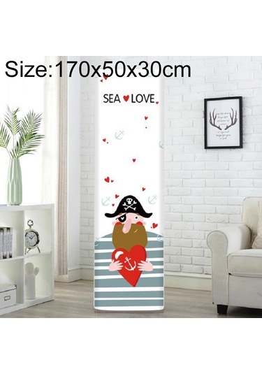 Sones Basit Dikey Dolap Tipi Her Şey Dahil Klima Kumaş Toz Kapağı, Boyut: 170x50x30cm, Stil: Korsan