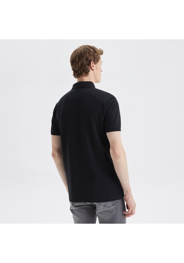 Nautıca Erkek Siyah Slım Fıt Kısa Kollu Polo K35062T 0Tb Siyah