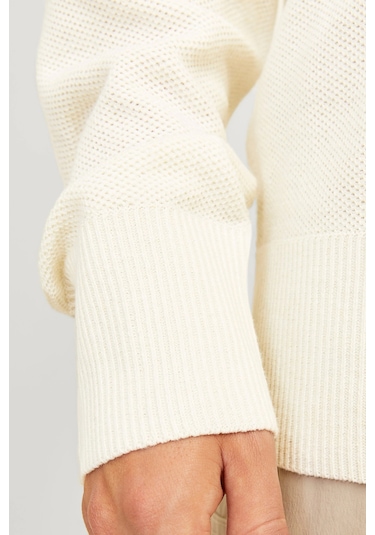 Jack & Jones Erkek Kazak 12264525 Krem Krem