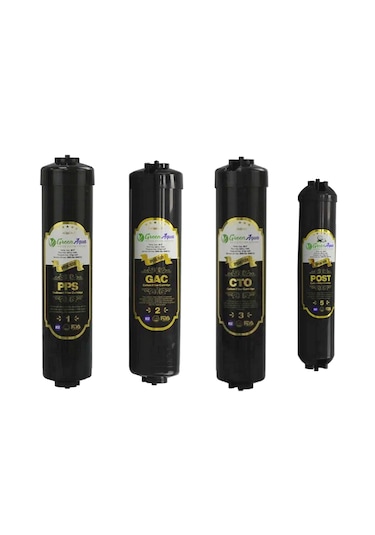 Ncs 12 İnç İnline Çubuklu Yerli 4 Lü Black Filtre Seti