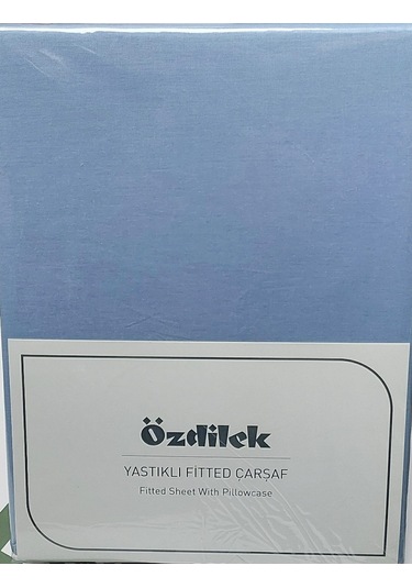 Özdilek Colourist Battal Çift Kiş. Çarşaf Seti 180x200 Buz Mavi Mavi