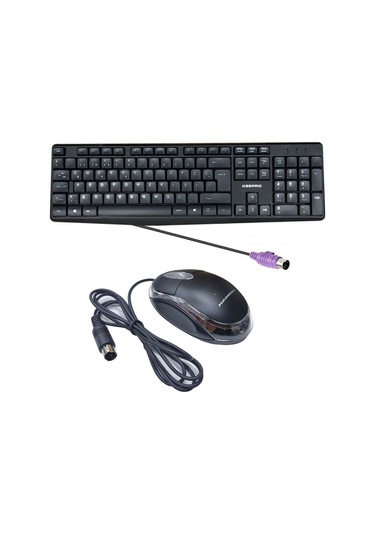 Ps2 Girişli Klavye Mouse Set Eski Yuvarlak Tip Ps2 Mouse Klavye Seti Optik