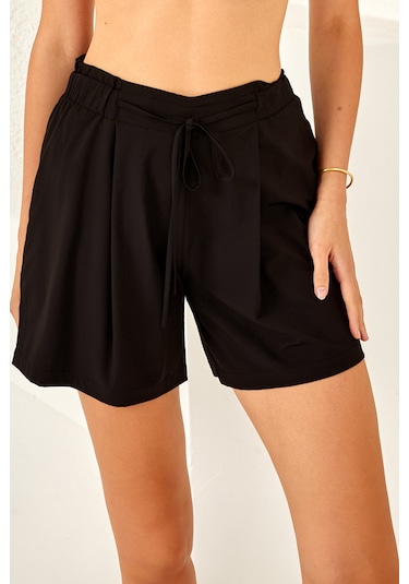 Uv Korumalı Kadın Havuz Deniz Şort Mayo 4409 Siyah03 Siyah