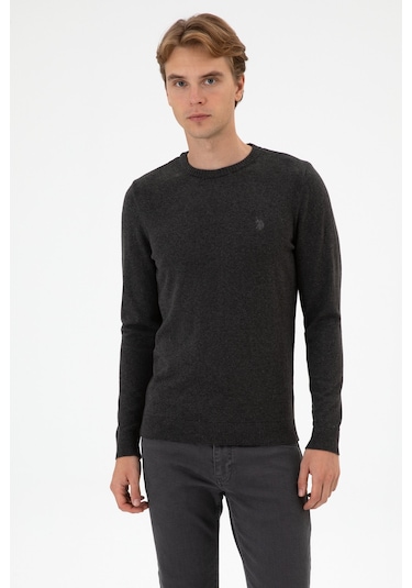 U.s. Polo Assn. Erkek Antrasit Melanj Kazak /triko 50313713-vr081 Antrasit Melanj