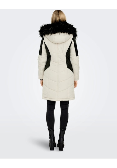 Only Kapüşonlu Taş Kadın Kaban 15295396 001