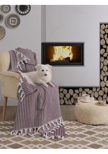 Battaniye Pamuk Piramid 180x200 Cm Lavanta