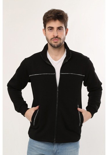 Uniprom Casual Ceket 3 İplik Şardonlu Mevsimlik Günlük Ceket Siyah
