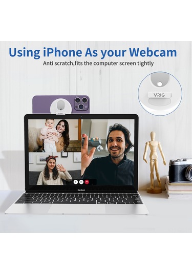 Singree Vrıg Mg-12 Taşınabilir Manyetik Telefon Tutucu - İphone 12/13/14 Ve Macbook İçin Tripod Bağlantılı GÜMÜŞ