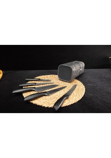 Arow Dıamond 6 Lı Bıçak Seti Gümüş Standlı Dc.tr-3494 Gümüş - Siyah