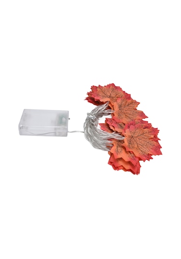 Skycity 3m 20 Led Islak Lastik Akçaağaç Yapraklı Işık Zinciri, 2 Işık Modu Sürekli Ve Titrek , Isınma Işığı, Ev Bahçe Dekorasyonu, Akü İle Çalışır Akü Dahil Değil Diğer