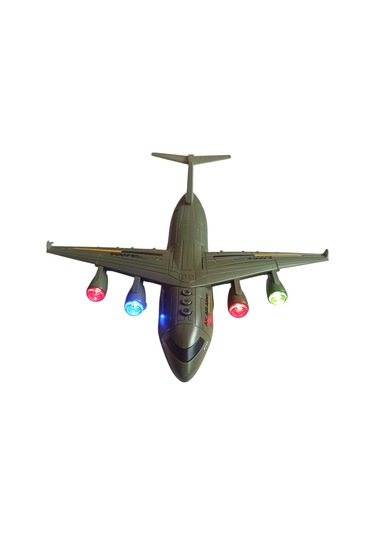 A400a Askeri Kargo Uçağı - 35cm Sesli Işıklı Ve Hareketli + 3 Mini Tank - Tank Atma Özellikli