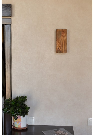 Decarthua Yansıtma Tasarımlı Çift Yönlü Ahşap Salon Duvar Aplik Amber