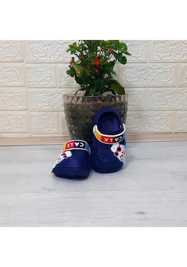 Calx 9041 Lacivert Beyaz Crks Erkek Çocuk Terlik 001