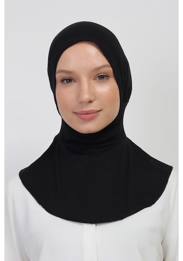 Pratik Esnek Likralı Boyunluklu Geçmeli Bone Siyah