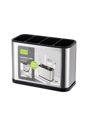 Wezone Sanwan 4 Bölmeli Paslanmaz Çelik Mutfak Eşyası Organizer, 18 X 8.6 X 13 Cm Diğer