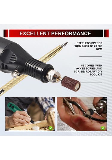 Elektrikli Gravür Kalemi, Metal Cam Abd Fişi İçin Gravür Alet Seti