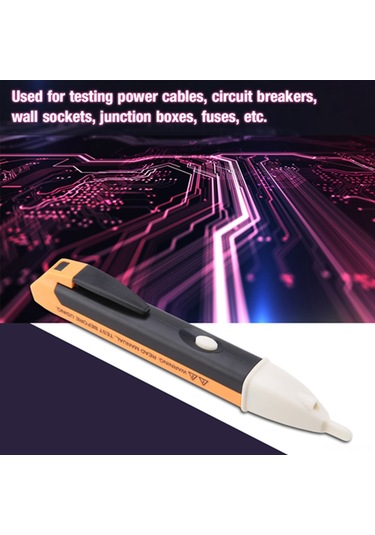 Yaozixa 60v-1000v Ac Dijital Voltaj Testeri, İletimli Tespit, Led Işık Ve Ses Uyarısı, Ev Ve Endüstriyel Kablolar, Soketler İçin Güvenli Test Kalemi
