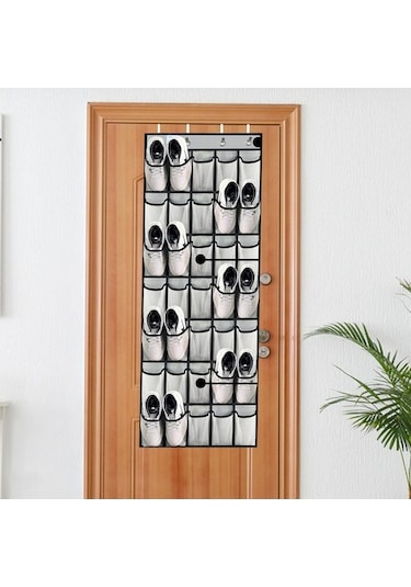 Pazly Suntek Gri Kapı Ayakkabı Rafı Düzenleyici 35 Cepli Sağlam Ve Pratik Diğer