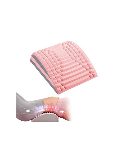 Youtek Eva Tpe Bel Omuz Gövde Germe Cihazı - Spinal Düzeltme, Masaj Ve Egzersiz Yardımı, Çift Cinsiyet Erkek/kadın, Pembe Pembe