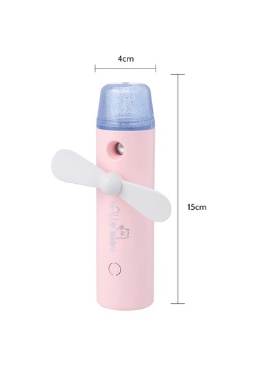 Symbee Mini Nemlendirici El Fanı - Renkli Led Işıklı, Cilt Nemlendirici Ve Soğutucu, Cep Boyutu, Mavi Batarya Dahil