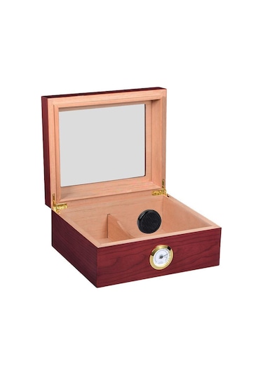 Falconetti Kahverengi Camlı Humidor Puro Kutusu Rb95khv