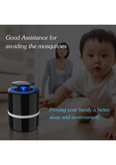 Teltree Usb Güçlü Uv Led Sivrisinek Öldürücü Lamba, Fotokatalitik Emiş Teknolojili, İç Ve Dış Mekan Kullanımı İçin Siyah