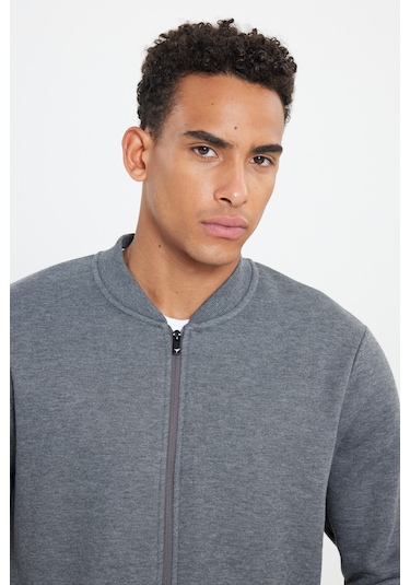 AC&Co / Altınyıldız Classics Erkek Antrasıt Melanj Standart Fit Normal Kesim İçi Polarlı Kolej Yaka Pamuklu Sweatshirt Ceket Antrasit Melanj AC&Co / Altınyıldız Classics Erkek Antrasıt Melanj Standart Fit Normal Kesim İçi Polarlı Kolej Yaka Pamuklu Sweatshirt Ceket Antrasit Melanj