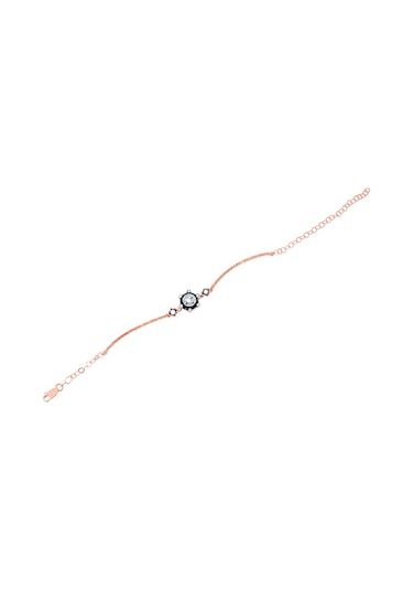 Diamond Line - Gülaylar 8 Ayar Altın Elmas Görünümlü Bileklik Sarı Altın