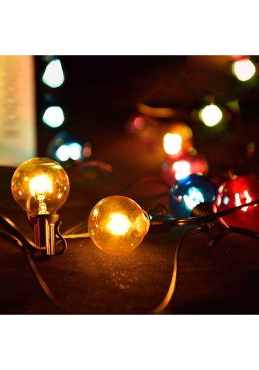 Skycity G40 Tungsten Ampuller 25 Adet - 5 Renkli, Ip44 Su Geçirmez, 220-240v 7w, E12 Bağlantı, Ev Bahçe Dekorasyon Işıkları